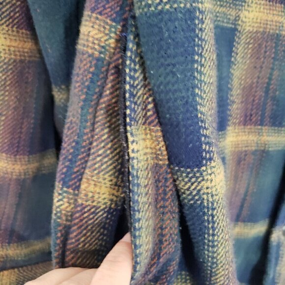 Orvis Big Bear Plaid Shirt Heavyweight Double Brushed Flannel Mens Size Large - Picture 3 of 11